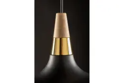 Deco Skandi nowoczesna czarna lampa wisząca, średnica 35 cm, 7382