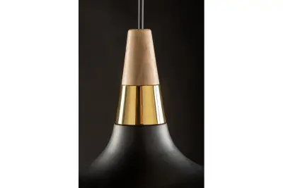 Deco Skandi nowoczesna czarna lampa wisząca, średnica 35 cm, 7382