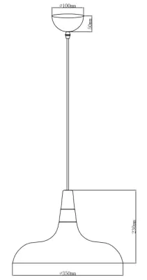 Dekor Skandi nowoczesna biała lampa wisząca o średnicy 35 cm 7504
