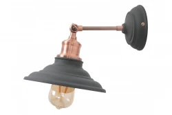 Decor Loret regulowana antracytowa lampa ścienna 20 cm średnicy 7727