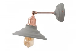 Decor Loret regulowana szara lampa ścienna o średnicy 20 cm 7826