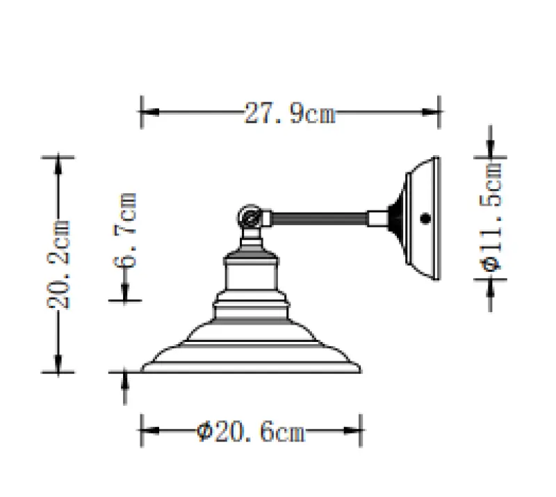 Decor Loret regulowana szara lampa ścienna o średnicy 20 cm 7826