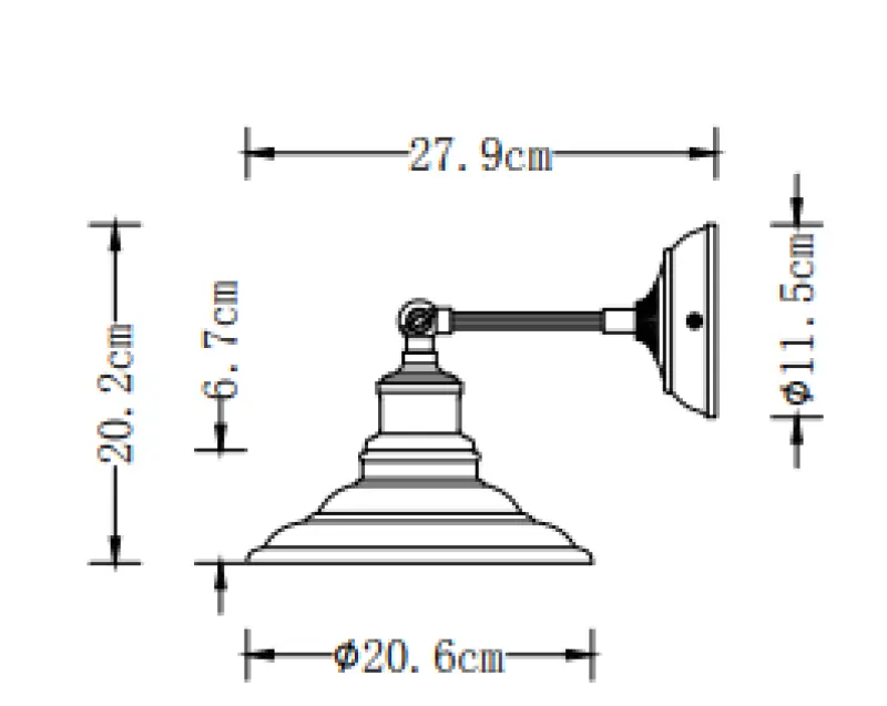 Decor Loret regulowana biała lampa ścienna o średnicy 20 cm 7871