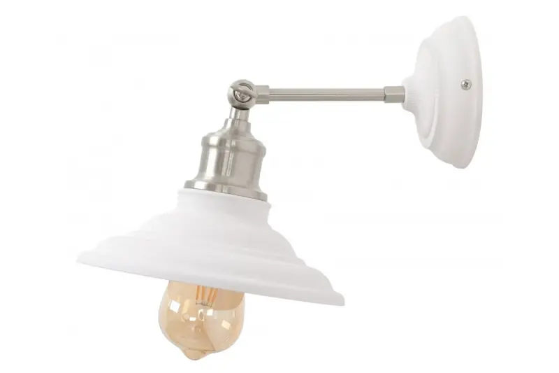 Decor Loret regulowana biała lampa ścienna o średnicy 20 cm 7871