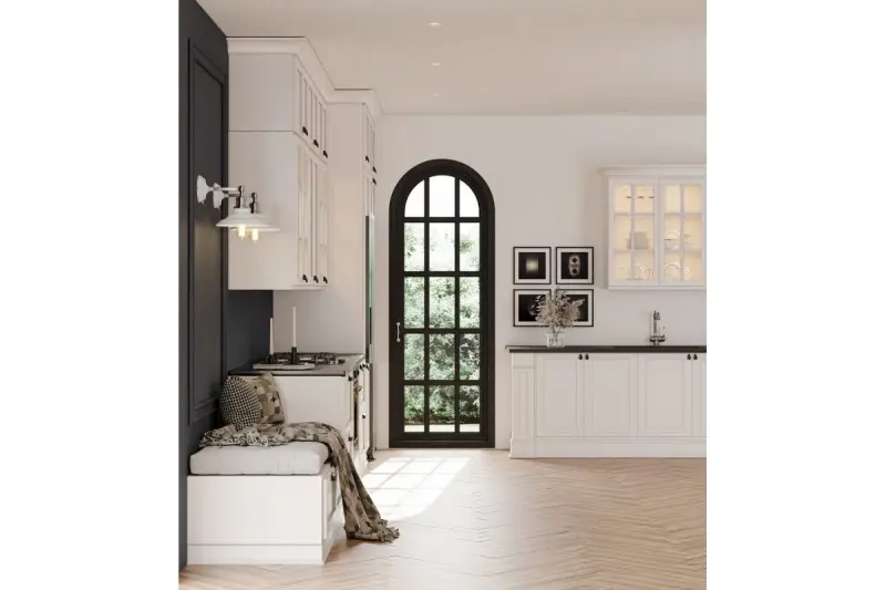 Dekor Loret regulowana biała lampka ścienna z włącznikiem, średnica 20 cm, model 8267