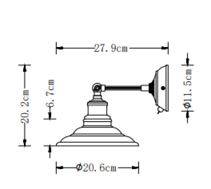 Dekor Loret regulowana biała lampka ścienna z włącznikiem, średnica 20 cm, model 8267