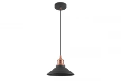 Decor Loret ponadczasowa czarna lampa wisząca, średnica 20,5 cm, model 8731