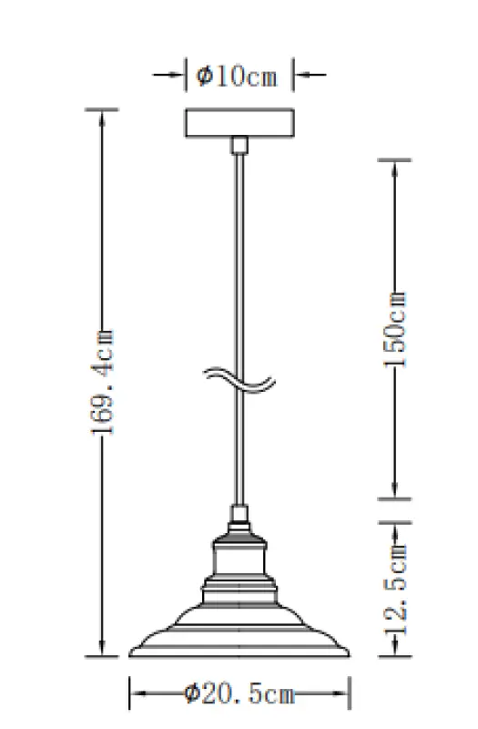 Decor Loret ponadczasowa czarna lampa wisząca, średnica 20,5 cm, model 8731