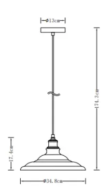 Grijze hanglamp Decor Loret, tijdloos, diameter 34,8 cm, model 9790