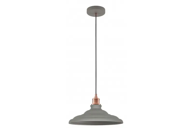 Grijze hanglamp Decor Loret, tijdloos, diameter 34,8 cm, model 9790