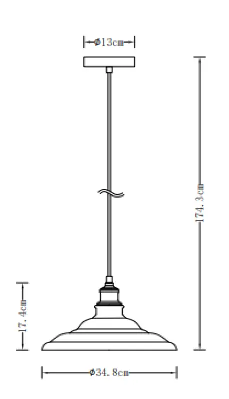 Decor Loret ponadczasowa biała lampa wisząca, średnica 34,8 cm, 9844