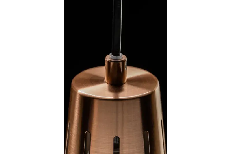 Dekoracyjna stylowa szara miedziana lampa wisząca Gianni, średnica 22 cm, model 8051