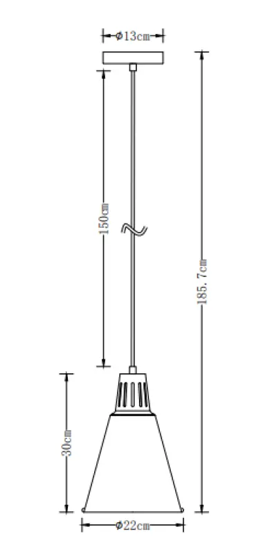 Dekor Gianni stylowa biała lampa wisząca, średnica 22 cm, model 8075