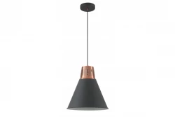 Decor Gianni stijlvolle zwarte koperen hanglamp met een diameter van 32 cm, model 8105.