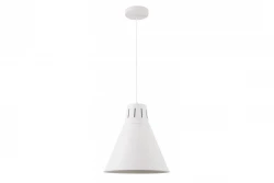 Decor Gianni stylowa całkowicie biała lampa wisząca, średnica 32 cm, 8112