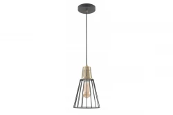 Dekor Kaliope modna czarna wisząca lampa druciana o średnicy 18 cm 8068