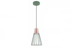 Dekor Kaliope modna zielona wisząca lampa druciana, średnica 18 cm, 8044
