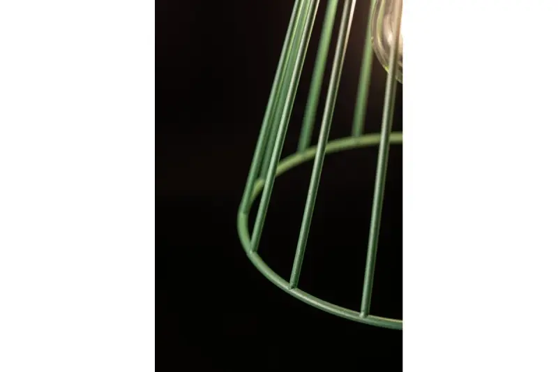 Dekor Kaliope modna zielona wisząca lampa druciana, średnica 18 cm, 8044