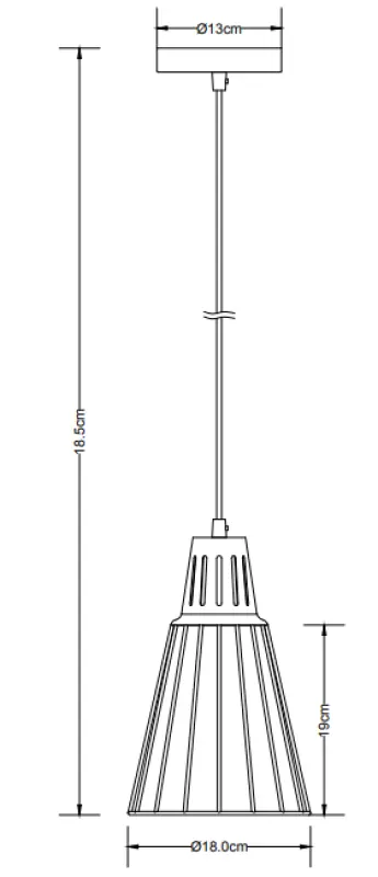 Dekor Kaliope modna zielona wisząca lampa druciana, średnica 18 cm, 8044