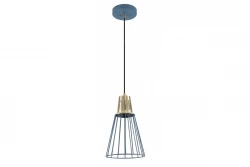 Dekor Kaliope modna niebieska lampa wisząca z drutu, średnica 18 cm, model 8266
