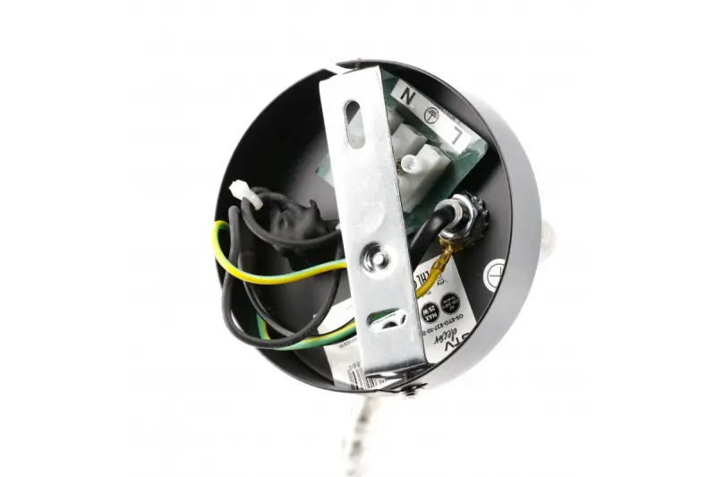 Decor Etore czarna kinkiet z metalowym ramieniem, średnica 11 cm, 1860