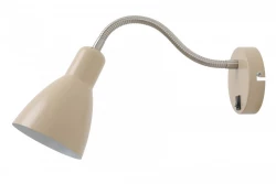 Decor Etore beige kinkiet z metalowym ramieniem, średnica 11 cm, model 1907