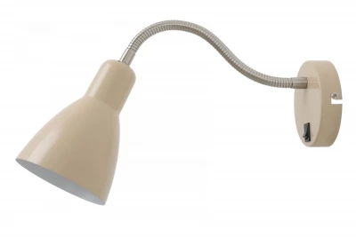 Decor Etore beige kinkiet z metalowym ramieniem, średnica 11 cm, model 1907