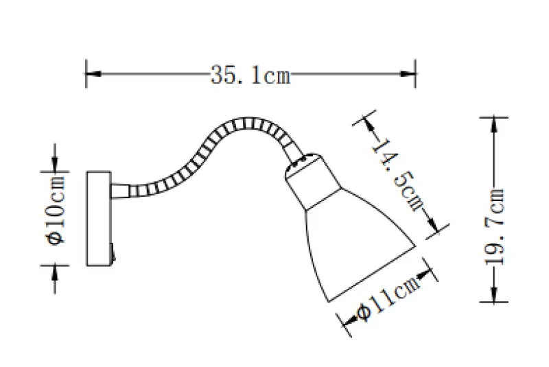 Decor Etore beige kinkiet z metalowym ramieniem, średnica 11 cm, model 1907