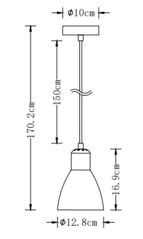 Decor Etore beżowa lampa wisząca czarny przewód 2089