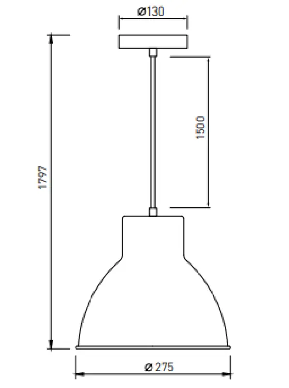 Dekoracyjna wisząca lampa Dante w kolorze czarnym matowym z białym wnętrzem, średnica 27,5 cm, model 2119