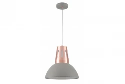 Grijze hanglamp Decor Artemia met industriële afwerking, diameter 34,5 cm, 2447