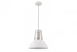 Decor Artemia biała lampa wisząca z industrialnym wykończeniem, średnica 34,5 cm, model 2508
