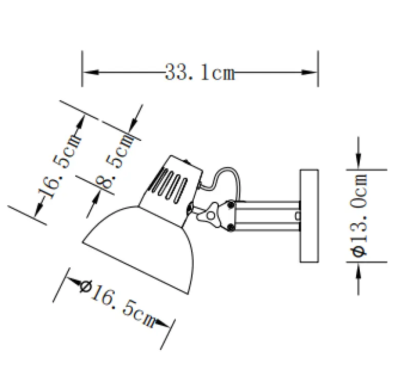 Decoreer Artemia elegante antraciet wandlamp met metalen arm 16,5 cm doorsnee 2195.

Wandlamp "Decor Artemia" in antraciet, elegant ontwerp met metalen arm, diameter 16,5 cm, modelnummer 2195