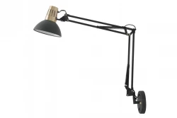 Decor Artemia czarna kinkiet z metalowym ramieniem i białym wnętrzem, średnica 16,5 cm 2270