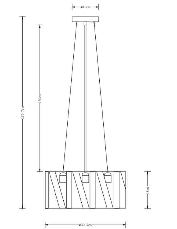 Zwarte hanglamp Decor Melody met maximaal 3 lichtbronnen, diameter 39,5 cm 2638