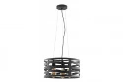 Decor Marisa czarna lampa wisząca ze zwężającymi się poziomymi przerwami, maks. 3 źródła światła, średnica 40 cm, 2584