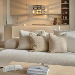 Decor Marisa szara lampa wisząca z zwężającymi się poziomymi przerwami, maks. 3 źródła światła, średnica 40 cm, 2607