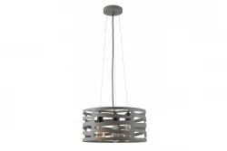 Decor Marisa szara lampa wisząca z zwężającymi się poziomymi przerwami, maks. 3 źródła światła, średnica 40 cm, 2607