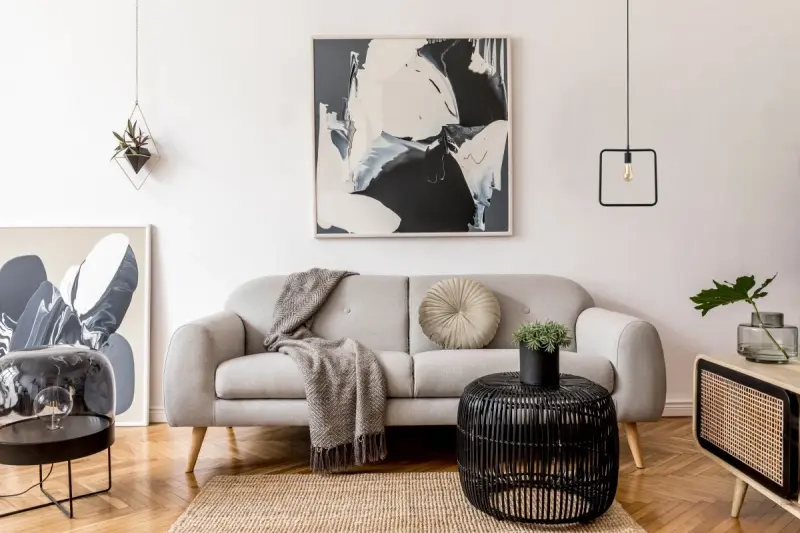 Decor Lija czarna jednopunktowa kwadratowa lampa wisząca 2614