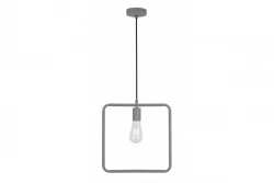 Decor Lija szara jednopunktowa kwadratowa lampa wisząca 2836
