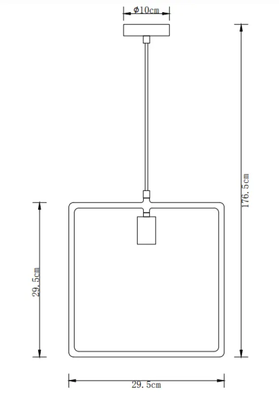 Decor Lija biała jednopunktowa kwadratowa lampa wisząca 2690