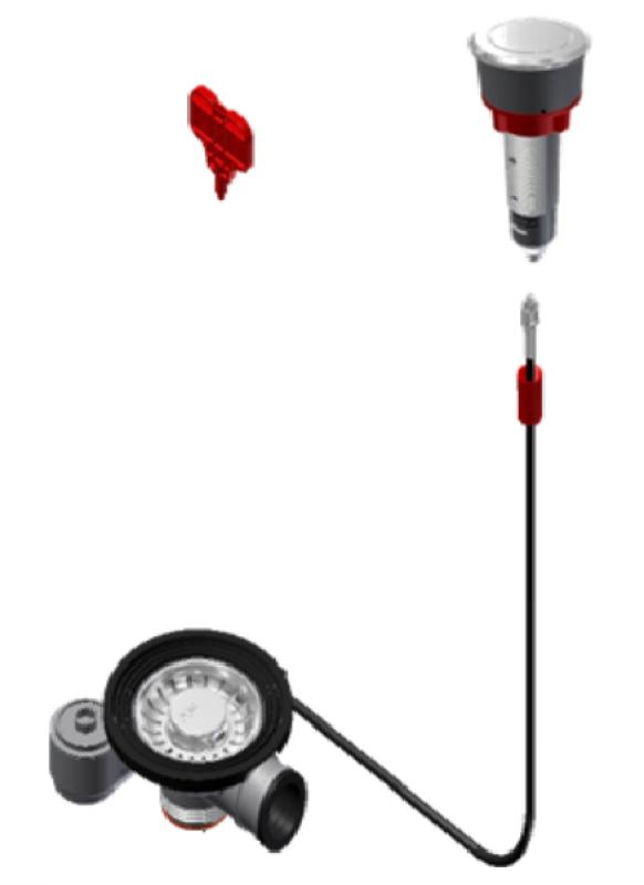 Franke odpływ do zlewozmywaków z integralnym odpływem (turbo) z automatycznym opróżnianiem i przyciskiem ze stali nierdzewnej 1208957709