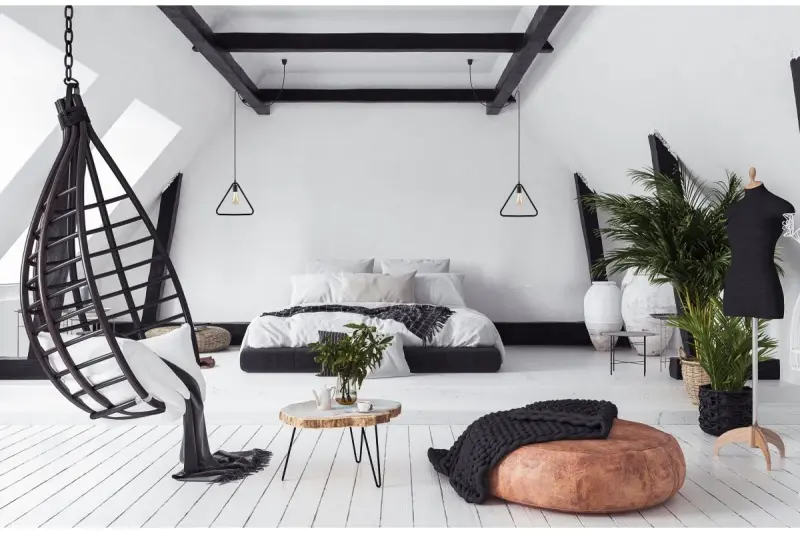 Dekor Gija czarna jednopunktowa trójkątna lampa wisząca 2621