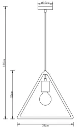 Decor Gija biała jednopunktowa trójkątna lampa wisząca 2812