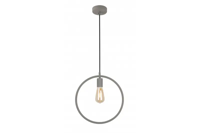 Decor Fija szara okrągła jednopunktowa lampa wisząca 2935