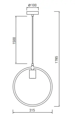 Decoreer Fija witte ronde eenpunts hanglamp 2898