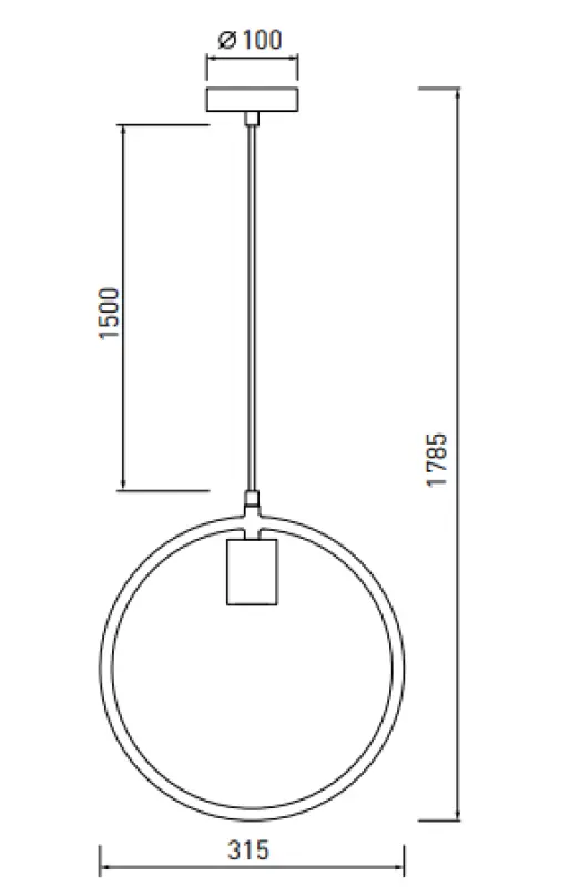 Decoreer Fija witte ronde eenpunts hanglamp 2898