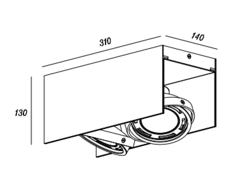 Dekor Verso czarna złota lampa sufitowa z ruchomą główką dwoma źródłami światła 4212