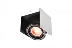 Decor Verso czarno-biała lampa sufitowa z ruchomą głowicą, 1 źródło światła 4236