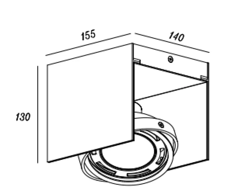 Decor Verso czarno-biała lampa sufitowa z ruchomą głowicą, 1 źródło światła 4236